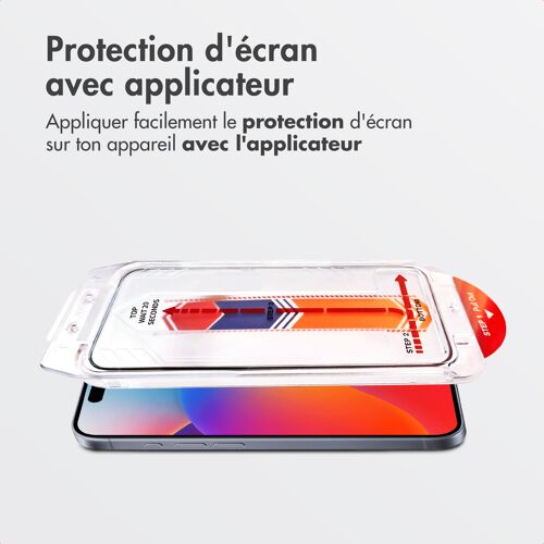 Accezz Protection d'écran en verre trempé avec applicateur 2-pack iPhone 17