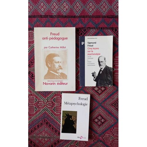 Lot Spécial Sigmund Freud : Cinq Leçons Sur La Psychanalyse + Métapsychologie + Freud Anti-Pédagogue Par Catherine Millot. Très Bon État.