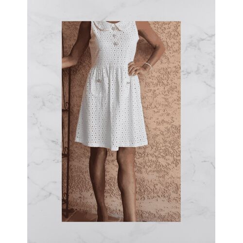Robe Style Retro Broderie Anglaise - Yumi