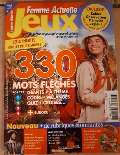 Femme Actuelle Jeux 236, 330 Mots Fléchés...