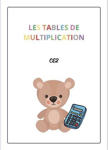 Livret d’activités (Les tables de multiplications) 100% fait main 