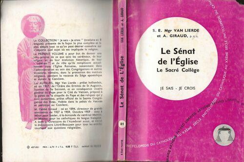 Le Sénat De L' Église Le Sacré Collège
