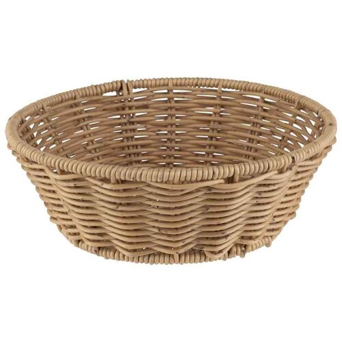 Aps Corbeille À Pain Cove Ronde Tressée D 20cm H 7cm Beige