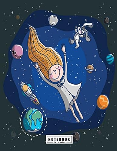 Notebook: Space Time On Dark Green Cover And Lined Pages, Extra Large (8.5 X 11) Inches, 110 Pages, White Paper