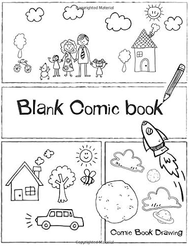 Blank Comic Book: Variety Of Templates Awesome Drawing Create Your Own Cartoons And Comics Idea Sketch Book For Kids, Adults And Artists