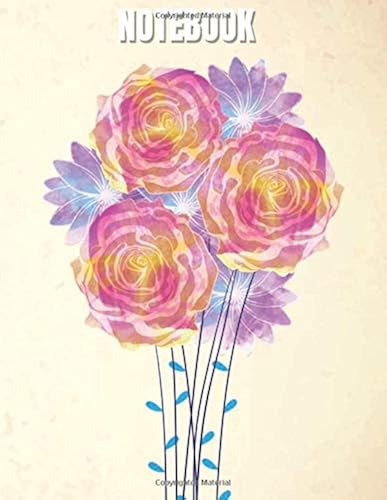 Notebook: Art Flower Cover (8.5 X 11) Inches 110 Pages, Blank Unlined Paper For Sketching, Drawing, Whiting, Journaling & Doodling