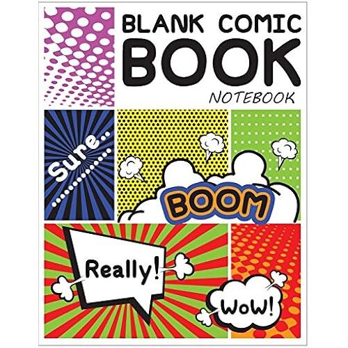 Blank Comic Book Notebook: Blank Comic Books Panel For Kids