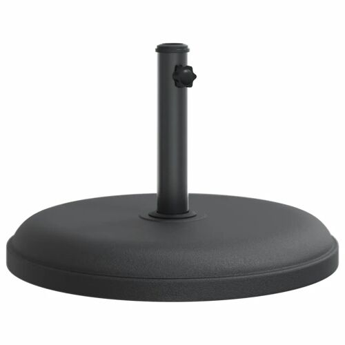 Base De Parasol Ronde 49,5 X 32 Cm Stable Résistance Au Vent Jardin Avec Adaptateurs En Plastique Noir Helloshop26 02_0047466