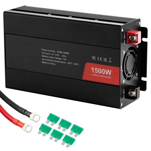 Onduleur - DUOKU - SGM-1500W - 1500 W - 2 Ports USB - 6 Fusibles de Rechange