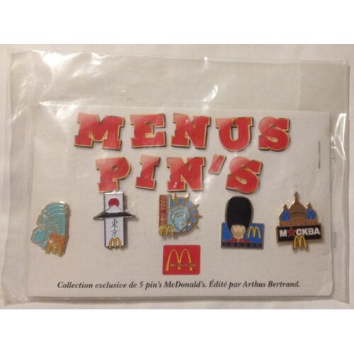 Pack 5 Pin'S Mc Donald'S Édités Par Arthus Bertrand