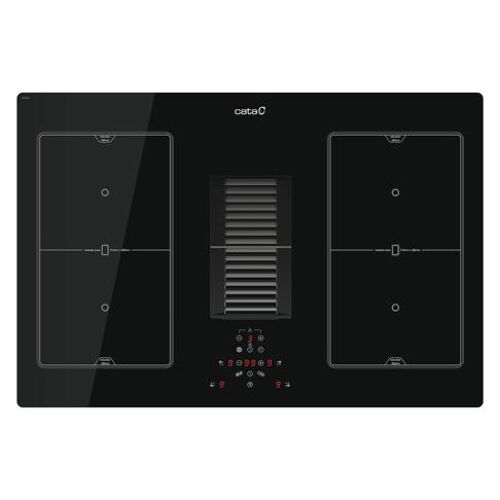 CATA AS 750 Noir Intégré 77 cm Plaque avec zone à induction 4 zones Hotte intégrée