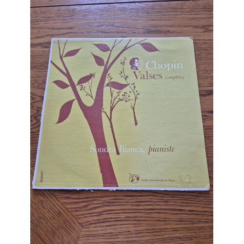 Chopin Les Valses Sondra Bianca Pianiste Vinyle 33 Tours