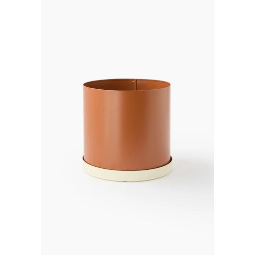 Pot Rond En Métal Bicolore Taille M, 22x22x20 Cm, En Métal