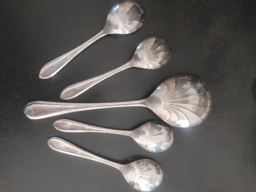 Cuillère Et Petite Cuillère Métal Argenté Sheffield England