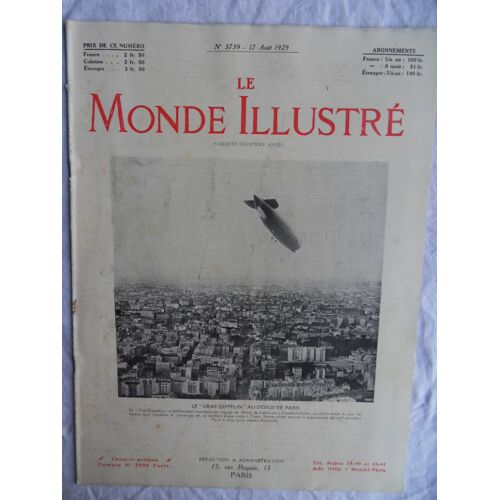 Le Monde Illustré N°3739 Du 17 Août 1929
