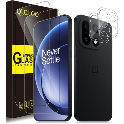 JGD-pour Oneplus 15 Verre Trempé, [2+2 Pièces] Protection D'écran & Caméra Arrière Protecteur, Anti-Rayures 9H Dureté HD Clarté Film de Protection écran