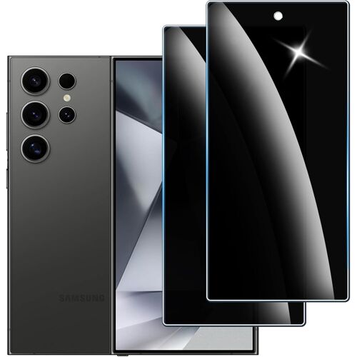 JGD-2pcs Verre Trempé Anti-Espion pour Samsung Galaxy S24 Ultra, Protection Privacy Écran, 9H Durée, Anti-Rayures, Anti-Empreintes Digitales, Installation Sans Bulles