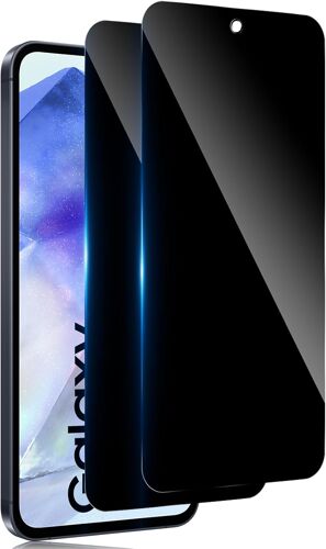 JGD-pour Samsung Galaxy A55 5G Verre Trempé Anti Espion, [2 Pièces] Privacy Protection Écran, 9H Dureté efficace contre les Film, Anti-Rayures Sans Bulles Anti-Spy Vitre Protecteur