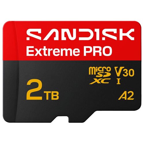 SanDisk Extreme Pro - Carte mémoire flash (adaptateur SD inclus(e)) - 2 To - A2 / Video Class V30 / UHS-I U3 - microSDXC UHS-I