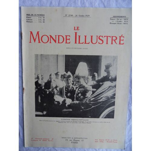 Le Monde Illustré N°3749 Du 26 Octobre 1929