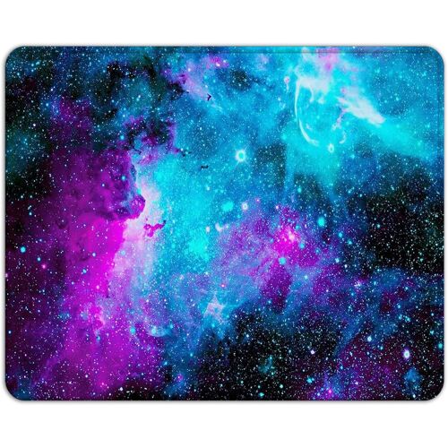 JGD-Tapis de souris petit avec motif galaxie bleu 21 x 26 cm