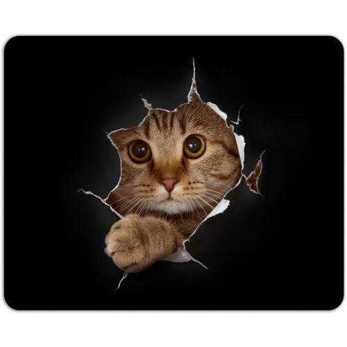 JGD-Petit tapis de souris avec motif chat - 21 x 26 cm