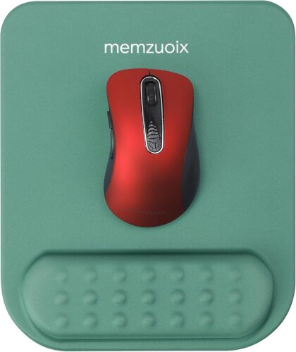 JGD-Tapis de Souris Ergonomique avec Support pour Poignet, Mousse à Mémoire Premium pour Soulagement de la Douleur, Base Antidérapante en PU pour Un Contrôle Stable et Fluide - Vert