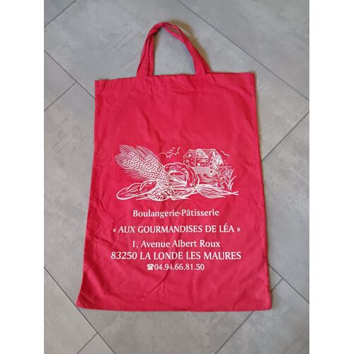 sac en tissu rouge imprimé