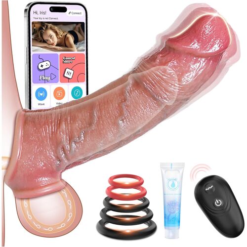 Jgd-Gaines Pour Pénis Gode Sex Toys Homme - Vibromasseurs Sextoy Femme Anneau Penien Vibrant Gaine Godemichets Toy¿S Couple Plaisir Avec 10 Modes De Vibration, Sextoyse Réaliste Masculins Gay Anal An