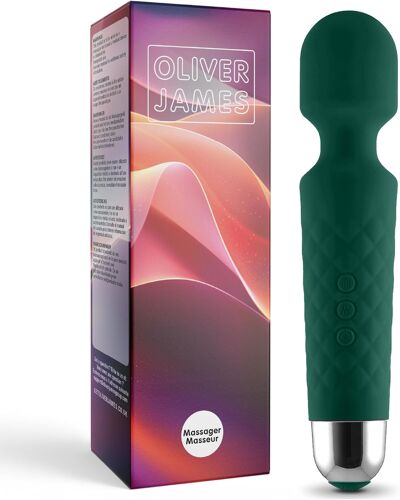 Jgd-Vibromasseur Personnel De Voyage - Silencieux, Puissant Et Rechargeable - 20 Modes De Vibration Et 8 Vitesses Pour Détendre Tout Le Corps Et Apaiser Les Tensions Musculaires, Rose Pâle