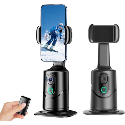 JGD-Trépied pour téléphone portable avec suivi automatique du visage, suivi de rotation à 360°, pas d'application, perche à selfie, trépied avec télécommande et commande gestuelle pour enregistrement