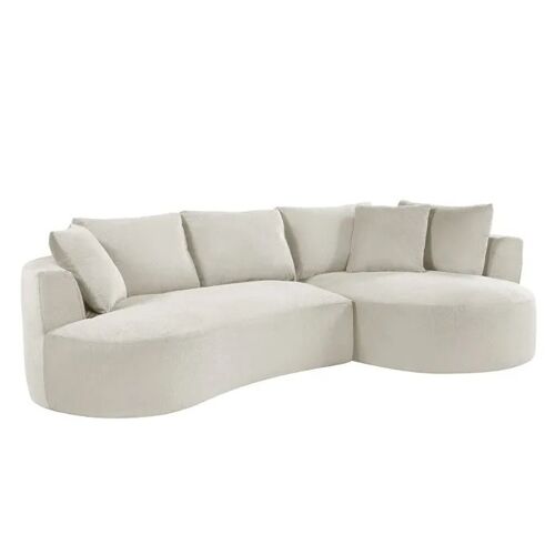 Canapé modulable compressé ADeLE 3/4 places beige crème 307x167x90 cm