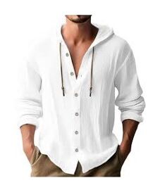 Chemise Jersey Blanche A Capuche Celio Xxl