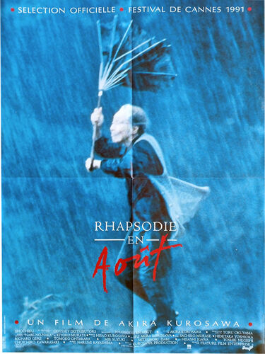 Rhapsodie En Août (Hachigatsu No Kyoshikyoku) - Véritable Affiche De Cinéma Pliée - Format 60x80 Cm - De Akira Kurosawa Avec Richard Gere, Sachiko Murase, Narumi Kayashima, Tomoko Otakara - 1991