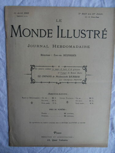 Le Monde Illustré N°2559 Du 14 Avril 1906