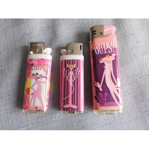 Briquet Panthère Rose - Lot De 3