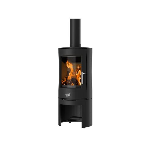 Godin - Poêle à bois 8kw noir 388154ANTH