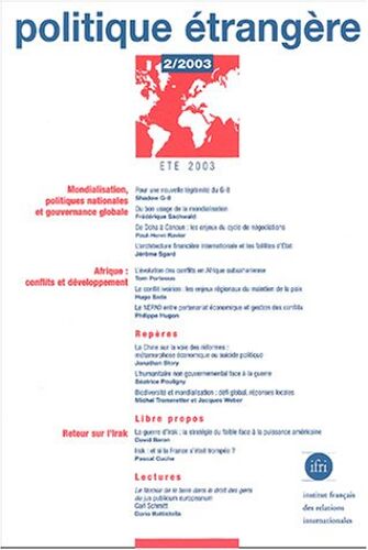 Politique Étrangère 2 (2003), Mondialisation, Politiques Nationales Et Gouvernance Globale: Afrique