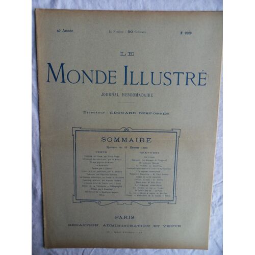 Le Monde Illustré N°2029 Du 15 Février 1896