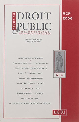 Revue Du Droit Public N 6 2006