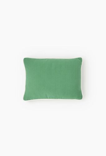 Coussin De Tête Uni, 25x35cm, 100% Coton Vert