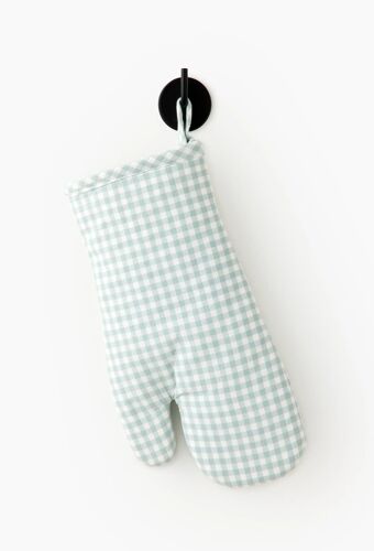 Moufle De Cuisine, 16x33cm, Coton Vert Clair