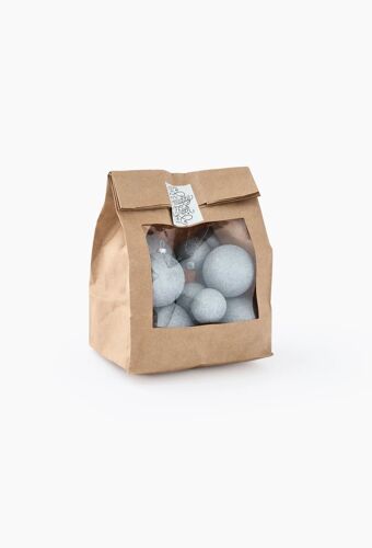 Sac de boules, en verre