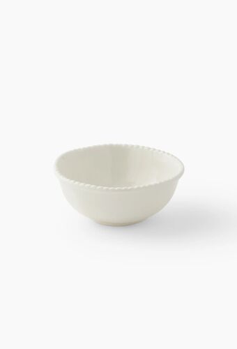 Bol Finition Perlée, 15cm Blanc