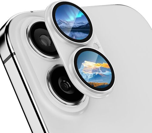 KALANKA-Protecteur d'Objectif de Caméra pour iPhone 17, Couverture Complète en Verre Trempé 9H Anneau, Alliage D'aluminium Caméra Arrière Protecteur Camera Protector, Compatible avec la Coque