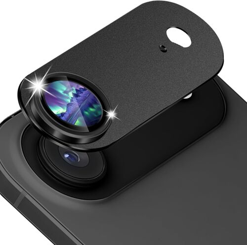KALANKA-Caméra Arrière Protecteur Compatible avec iPhone Air, Objectifs Verre Trempé Protection Lentille Aluminium Protecteurs D¿Objectif pour iPhone 17 Air, Noir