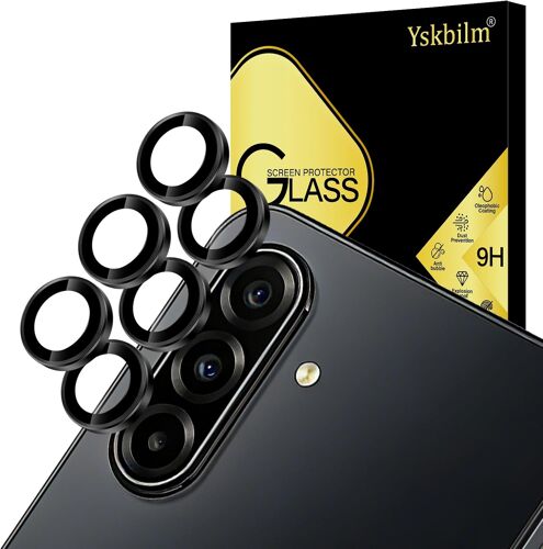 KALANKA-Lot de 2 protecteurs d'objectif d'appareil photo pour Samsung Galaxy A37, mode prise de vue nocturne ultra HD, anneau en métal, anti-traces de doigts, anti-rayures, anti-traces de doigts, noi