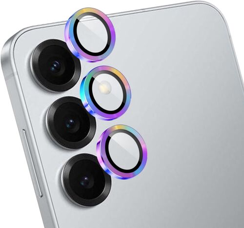 KALANKA-1 protection d'objectif d'appareil photo pour Samsung Galaxy S25 Plus, couverture complète, anti-rayures, verre trempé HD, anneau individuel en métal, accessoires d'objectif d'appareil photo