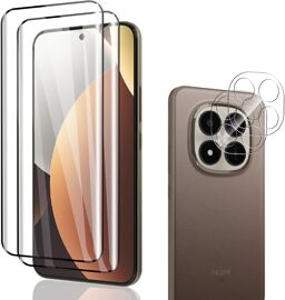 KALANKA-Verre Trempé Pour Redmi Note 15 Pro+ 5G Protection Décran 2 Pièces et Caméra Arrière Protecteur 2 Pièces,9H Dureté,sans Bulles,Anti-Rayures Film Pour Redmi Note 15 Pro+ 5G Protection Décran