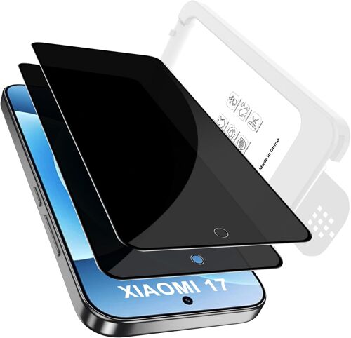 KALANKA-Verre Trempé Anti-Espion pour XIAOMI 17, [2 pièces] Privacy Protection D'écran pour Xiaomi 17,Outil De Montage Automatique Anti-Poussière,Privé Protecteur